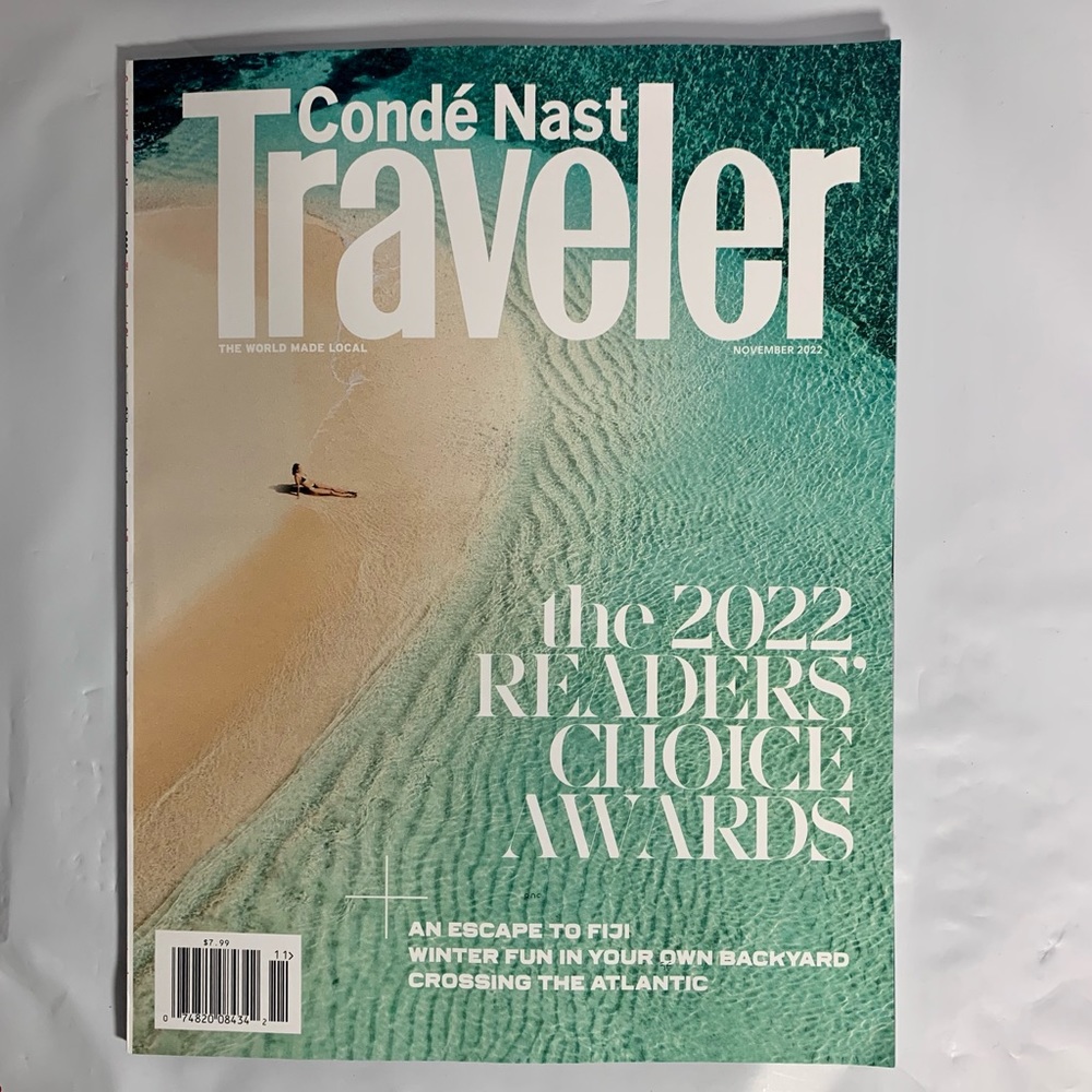 Conde Nast Traveler Magazine November 2022 Readers Choice Awards Fiji Winter - Picture 1 of 3